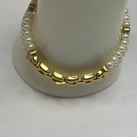 bracelet costume jewelry faux pear and gold tone classic classy preppy - Picture 5 of 12